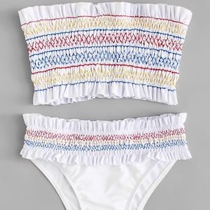 Ruched Bandeau Bikini Set